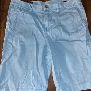 Sky Blue Men's Flat Front Shorts
